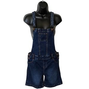 C'EST TOI Blue Denim Overall Shorts Size M